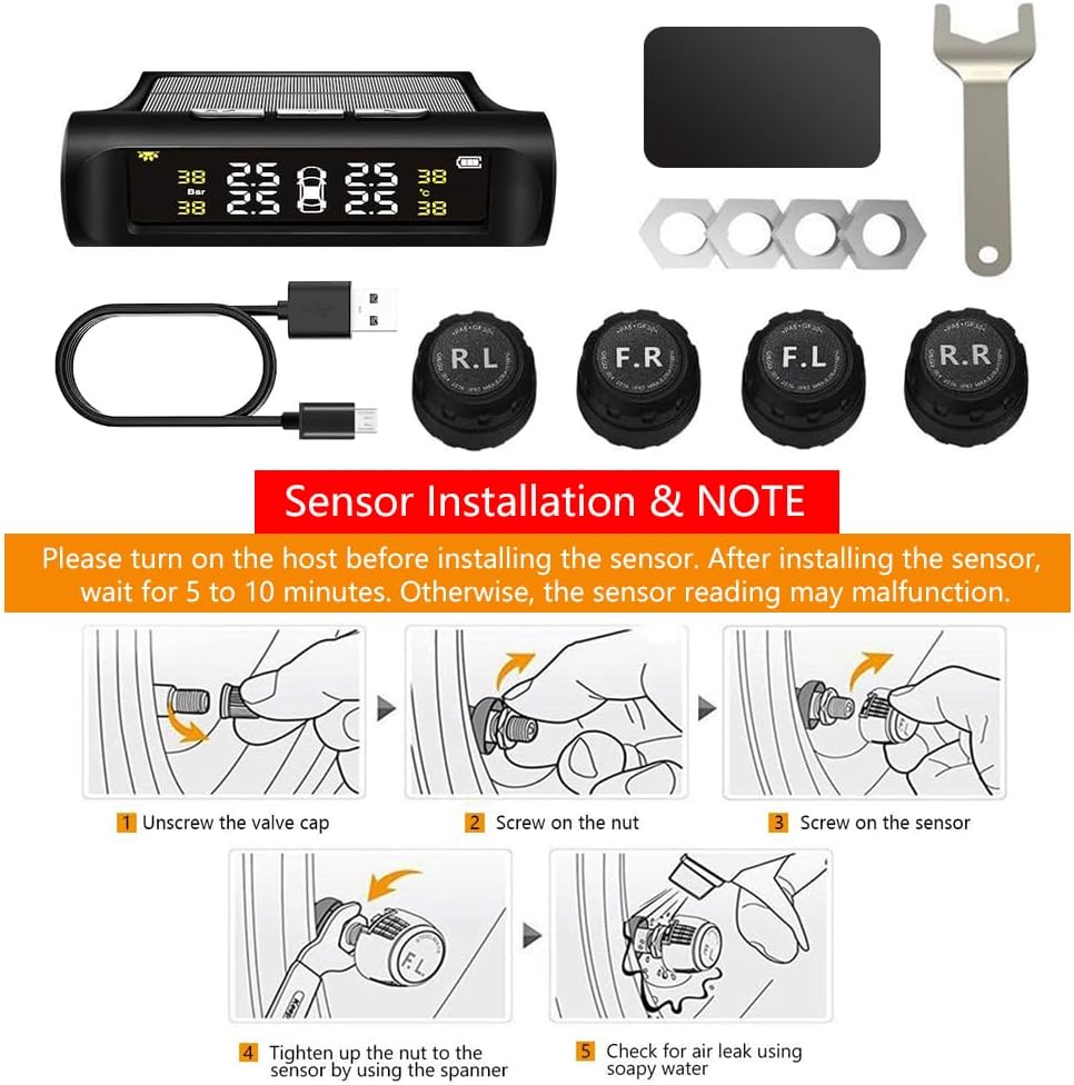 Smart Wireless Solar Tire Pressure Monitoring System