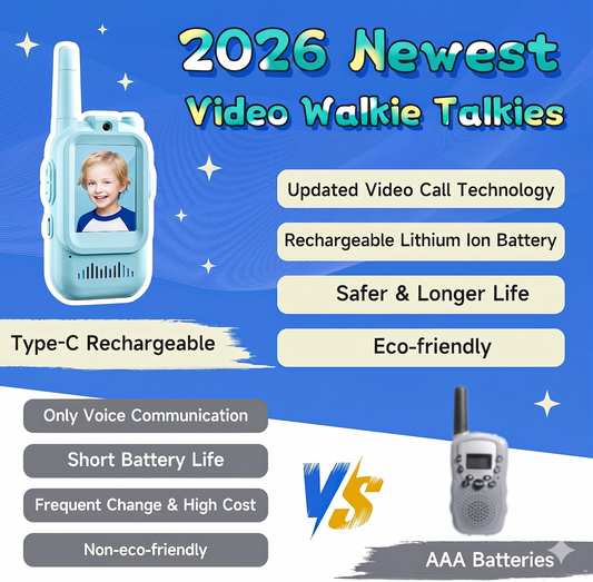 2-Pack Kids Video Walkies Talkies with Voice Changer