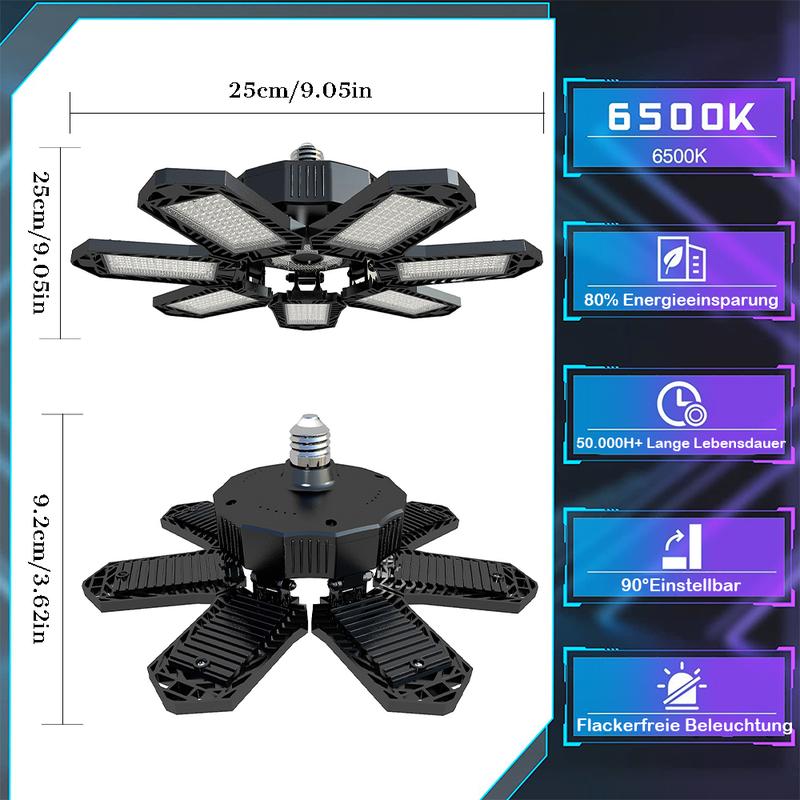 Smart 7+1 Deformable LED Garage & Shop Lights