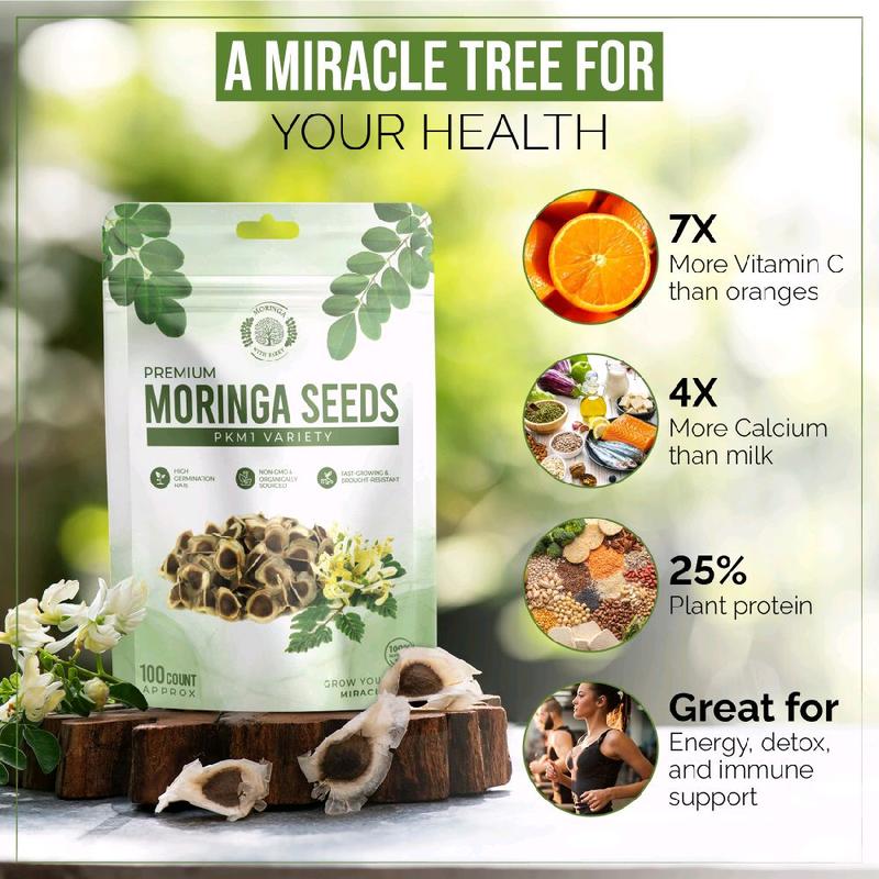 Smart 2-in-1 Edible & Plantable Moringa Oleifera Seeds