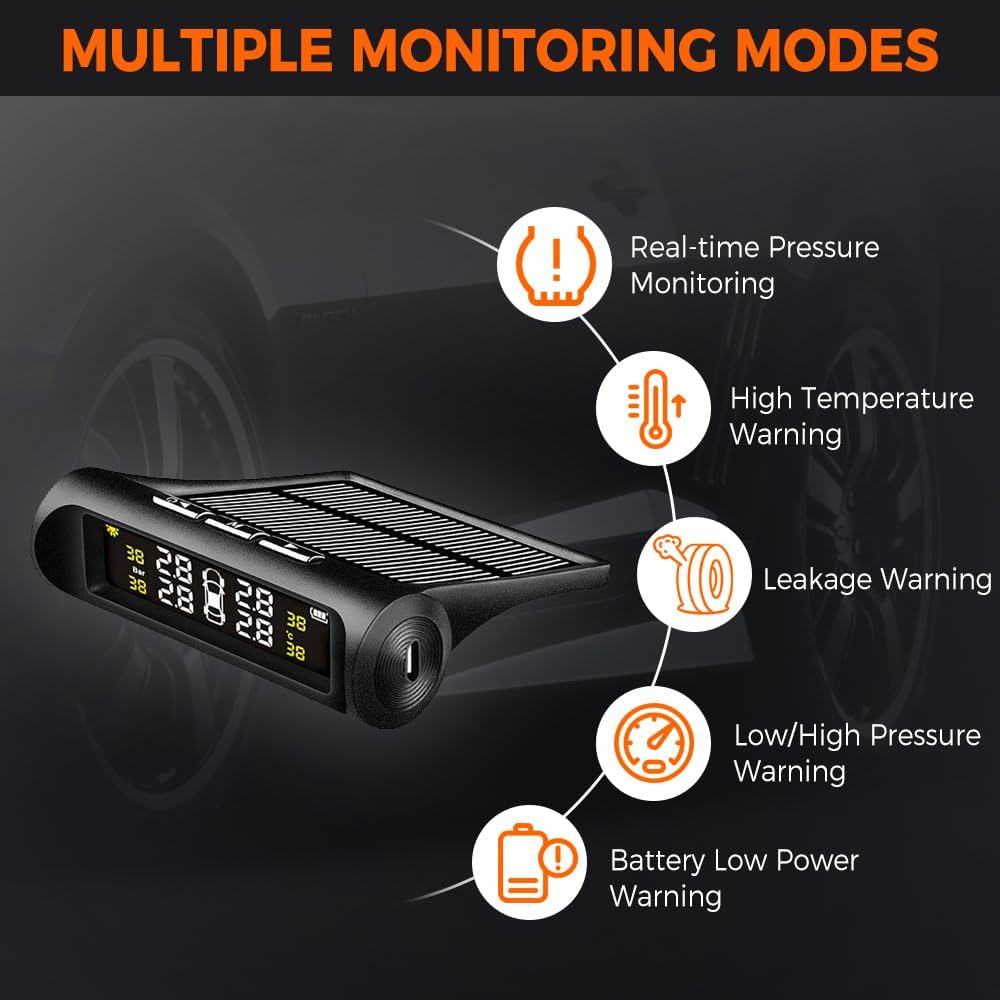 Smart Wireless Solar Tire Pressure Monitoring System