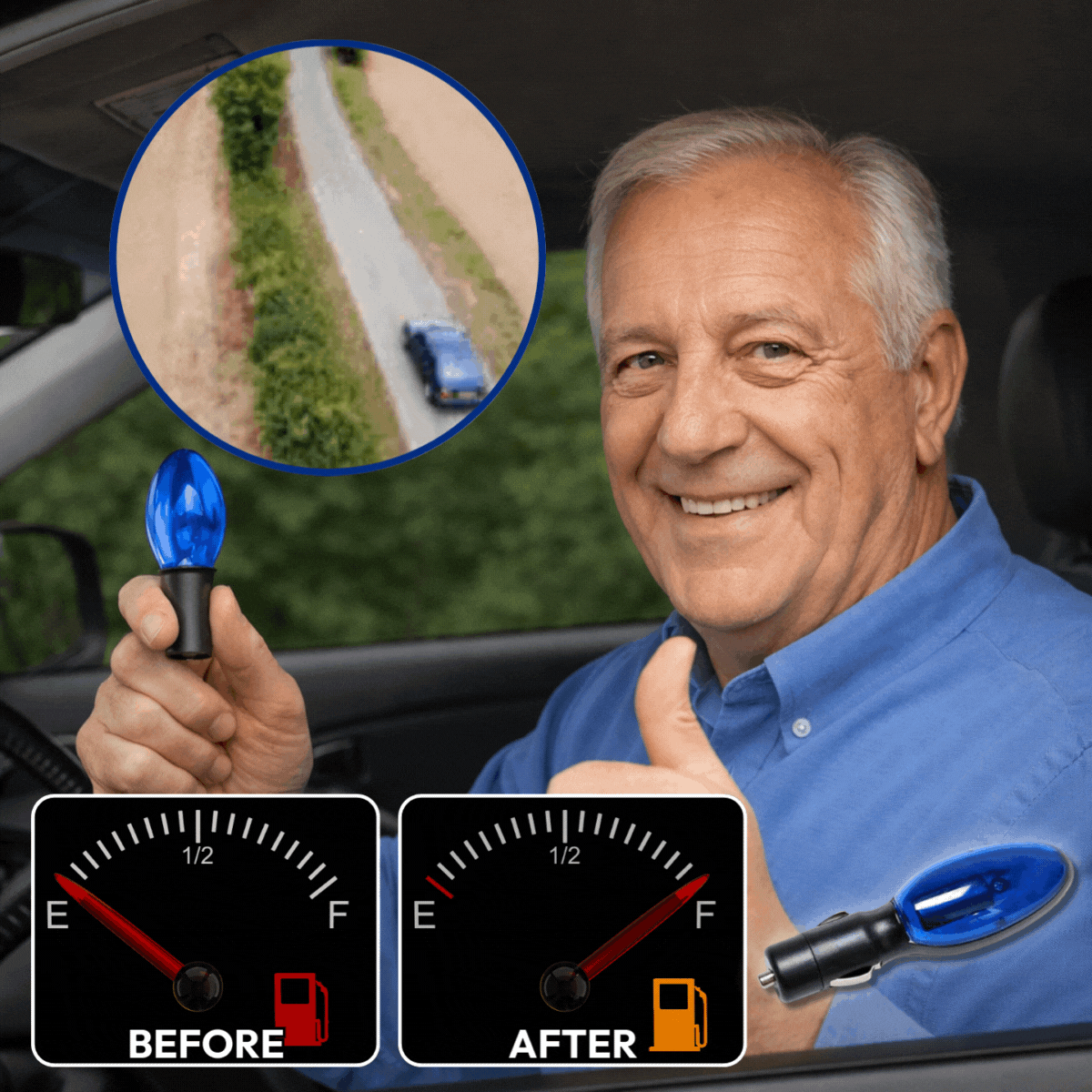 Saves 70% on fuel consumption. — Plug-and-Play Fuel Saver: Drive Further, Improve Fuel Efficiency