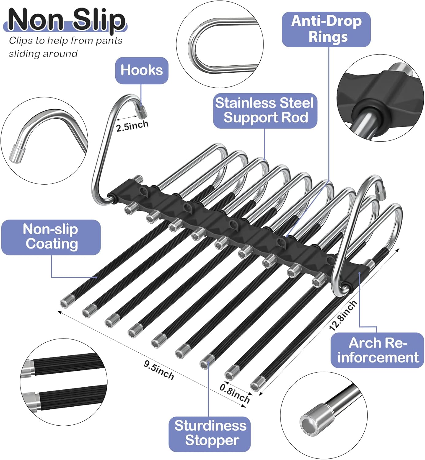 9-In-1 Space Saving clothes Hangers