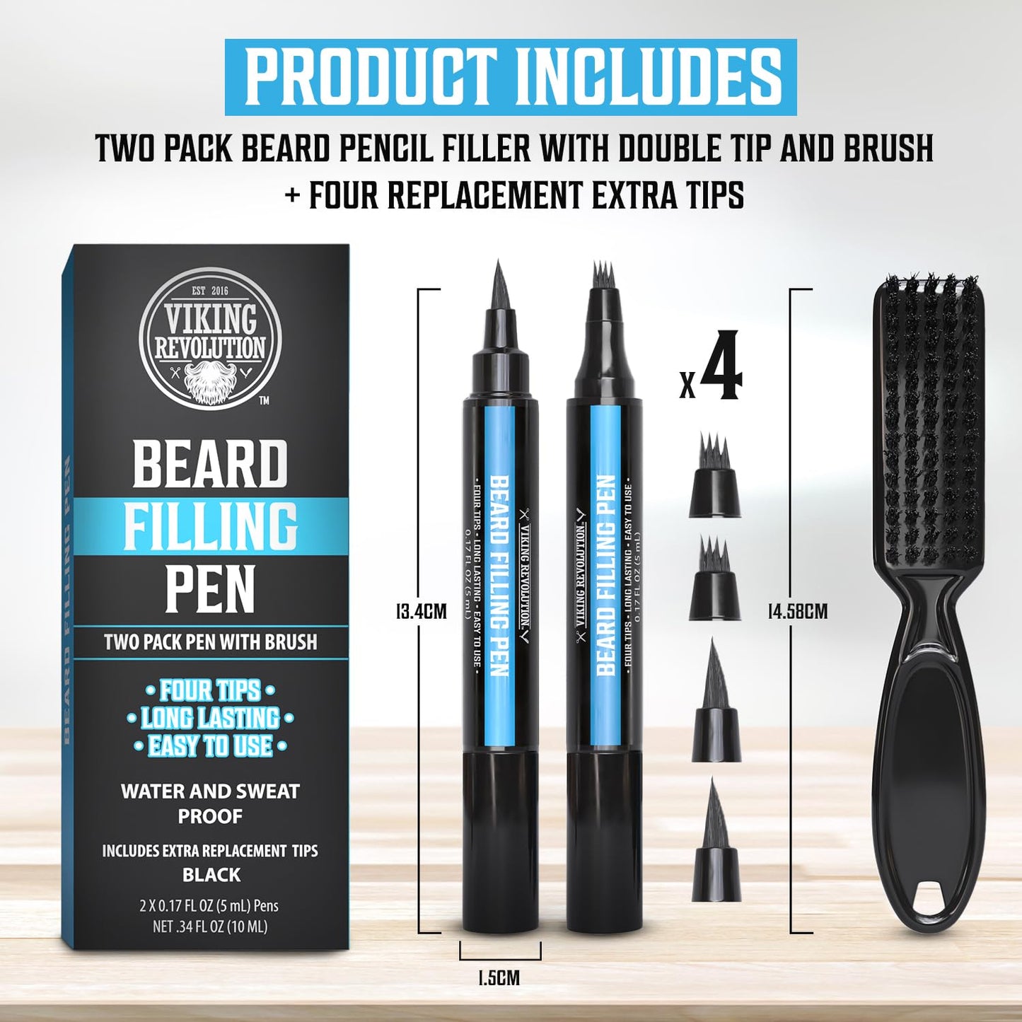 Smart 2-in-1 Hands-Free Beard Shaping & Filling Pen