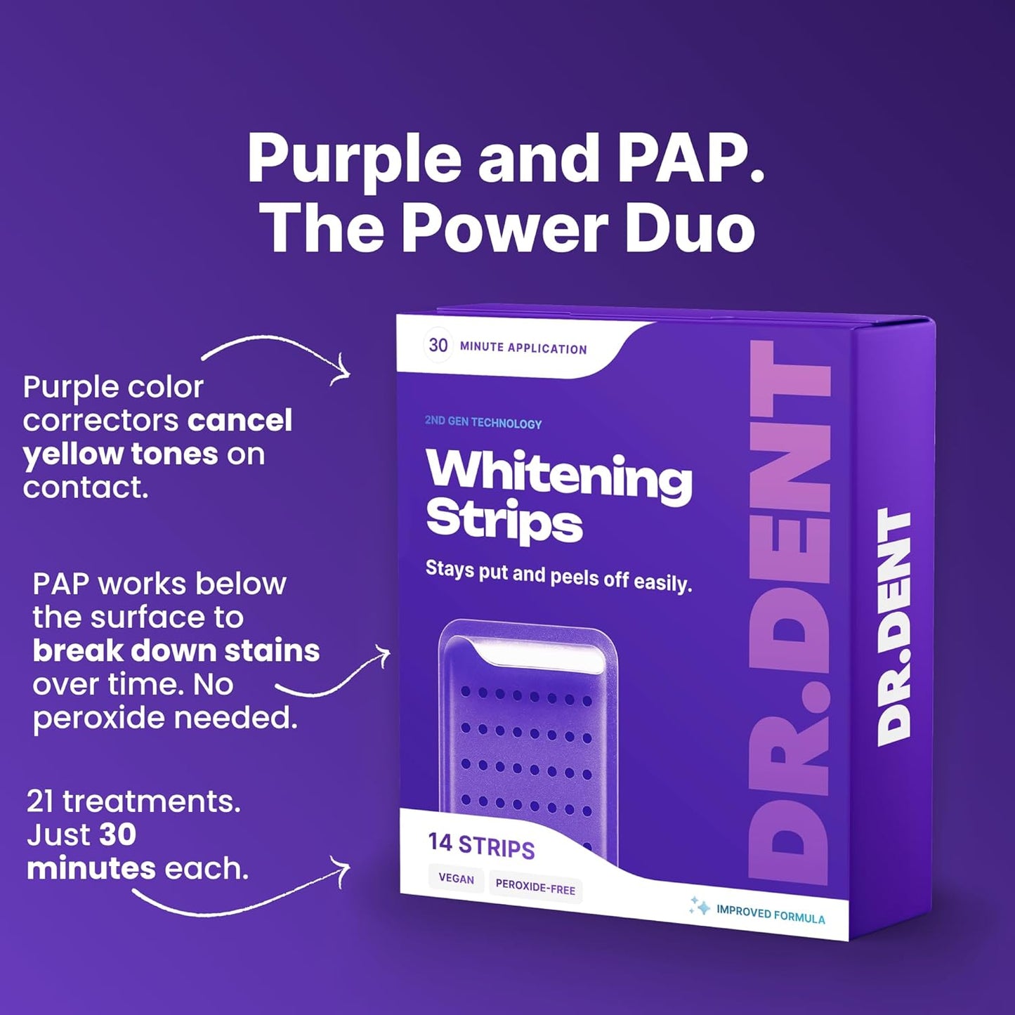 Purple Teeth Whitening Strips