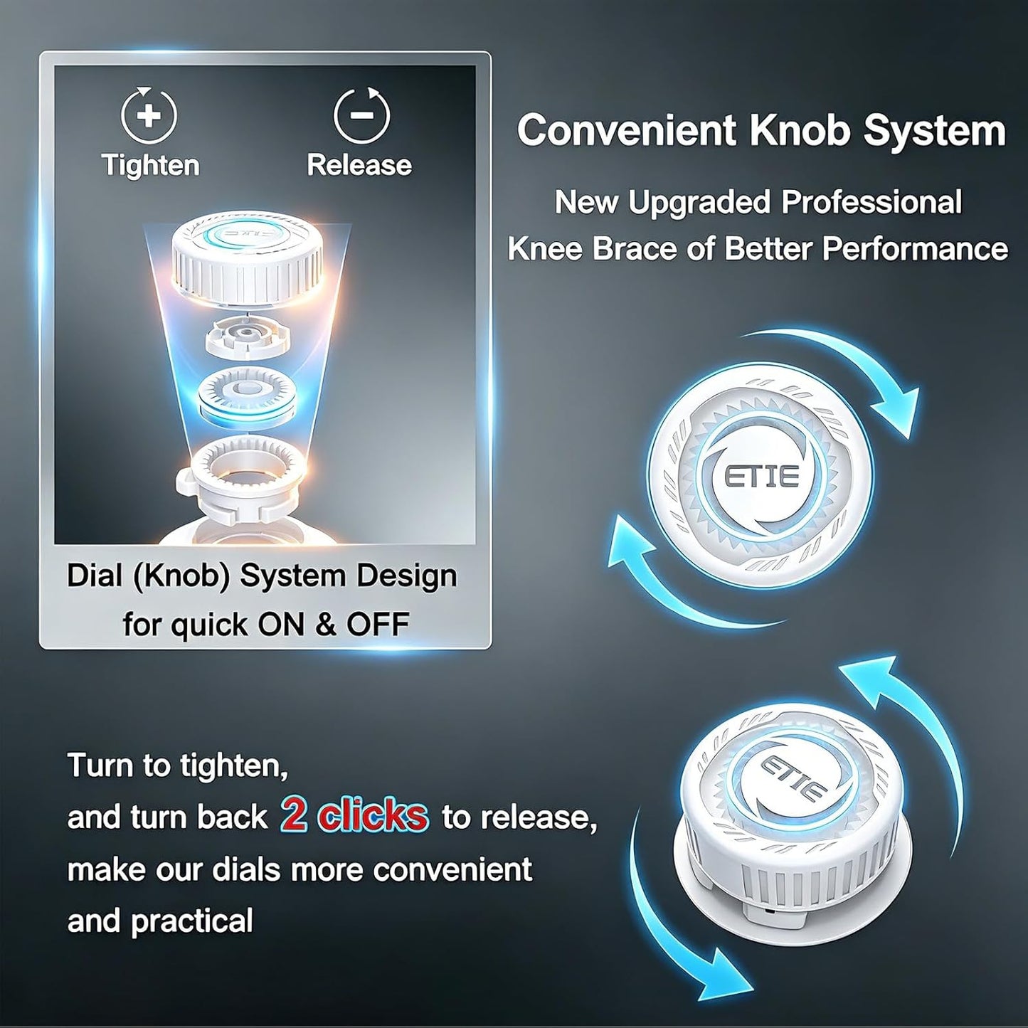Professional Knob System Knee Brace for Pain Relief