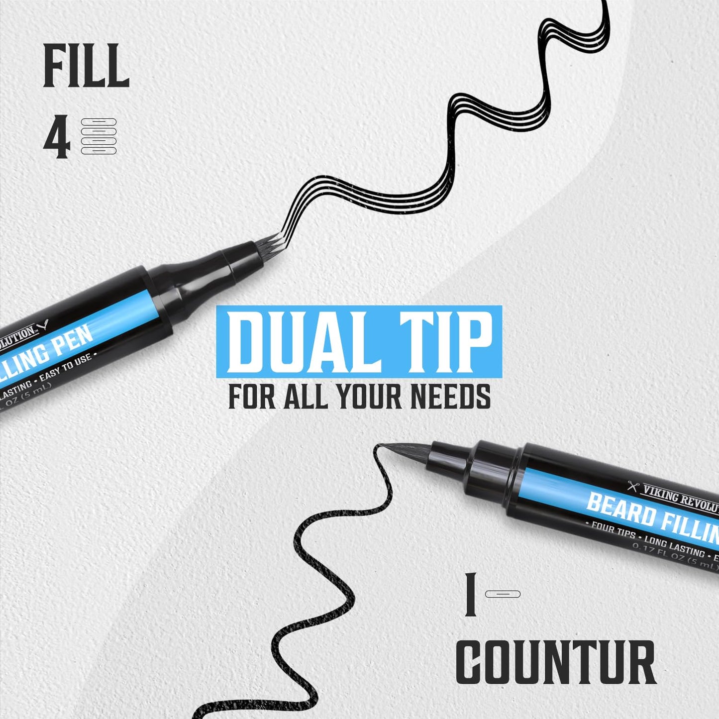 Smart 2-in-1 Hands-Free Beard Shaping & Filling Pen