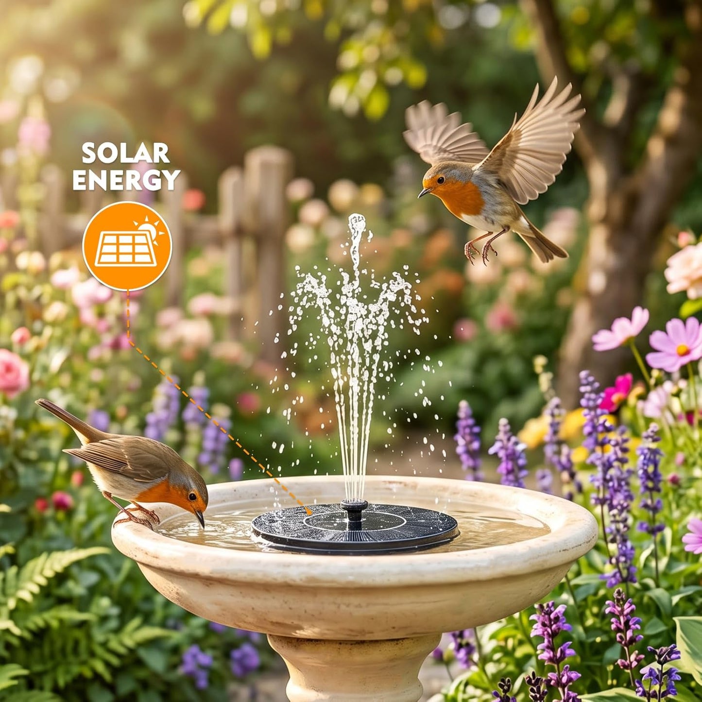Advanced Solar Fountain Pump for Bird Bath and Garden