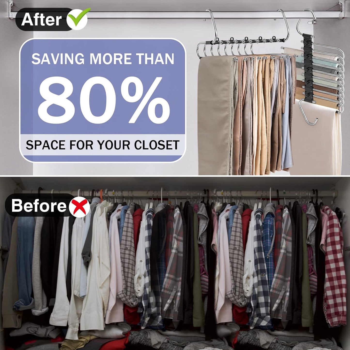 9-In-1 Space Saving clothes Hangers