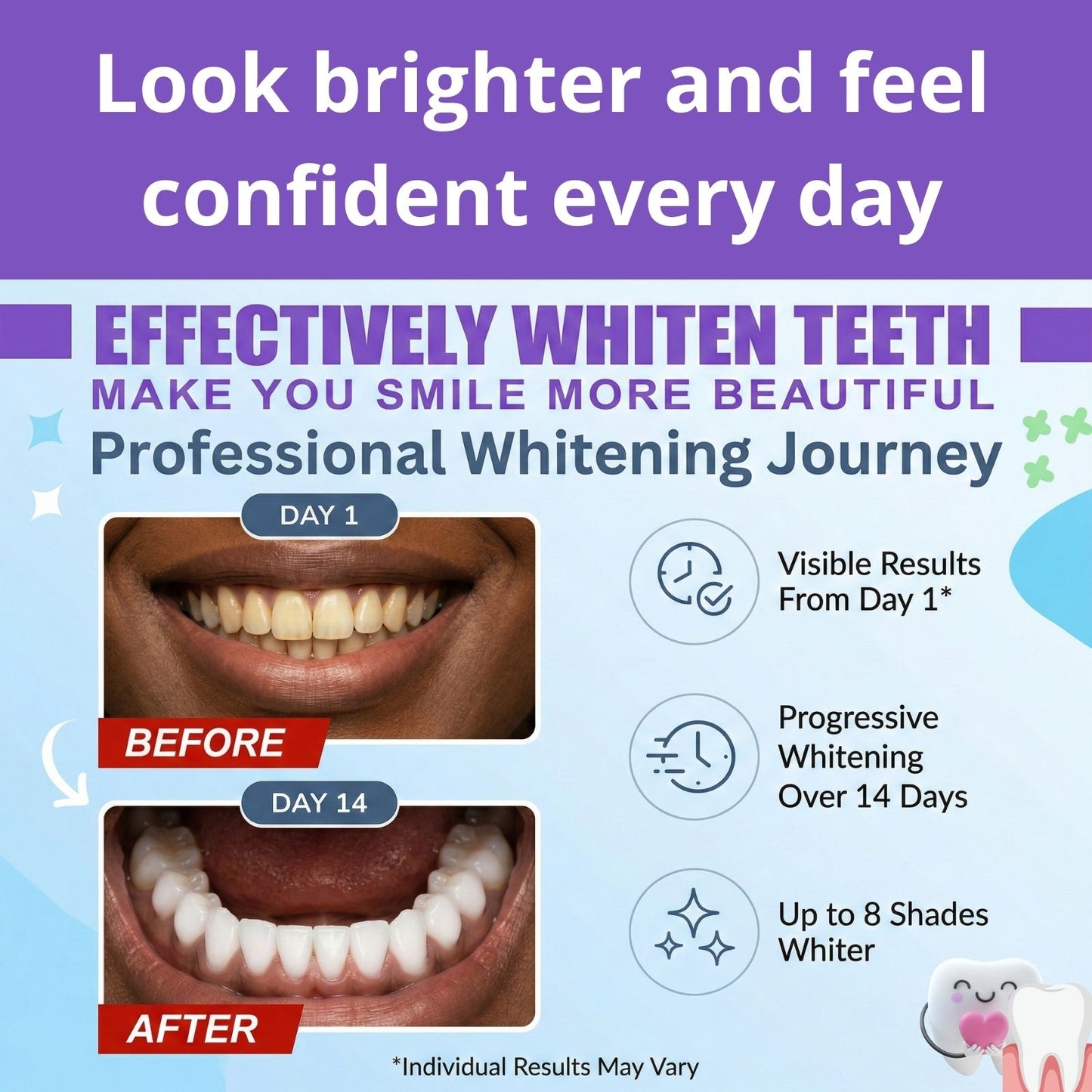 Purple Teeth Whitening Strips
