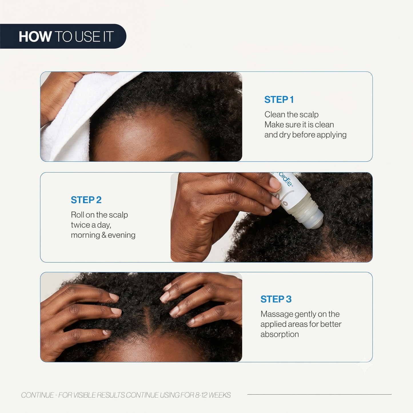 Advanced Hair Growth Serum Roll-On | 100% Natural