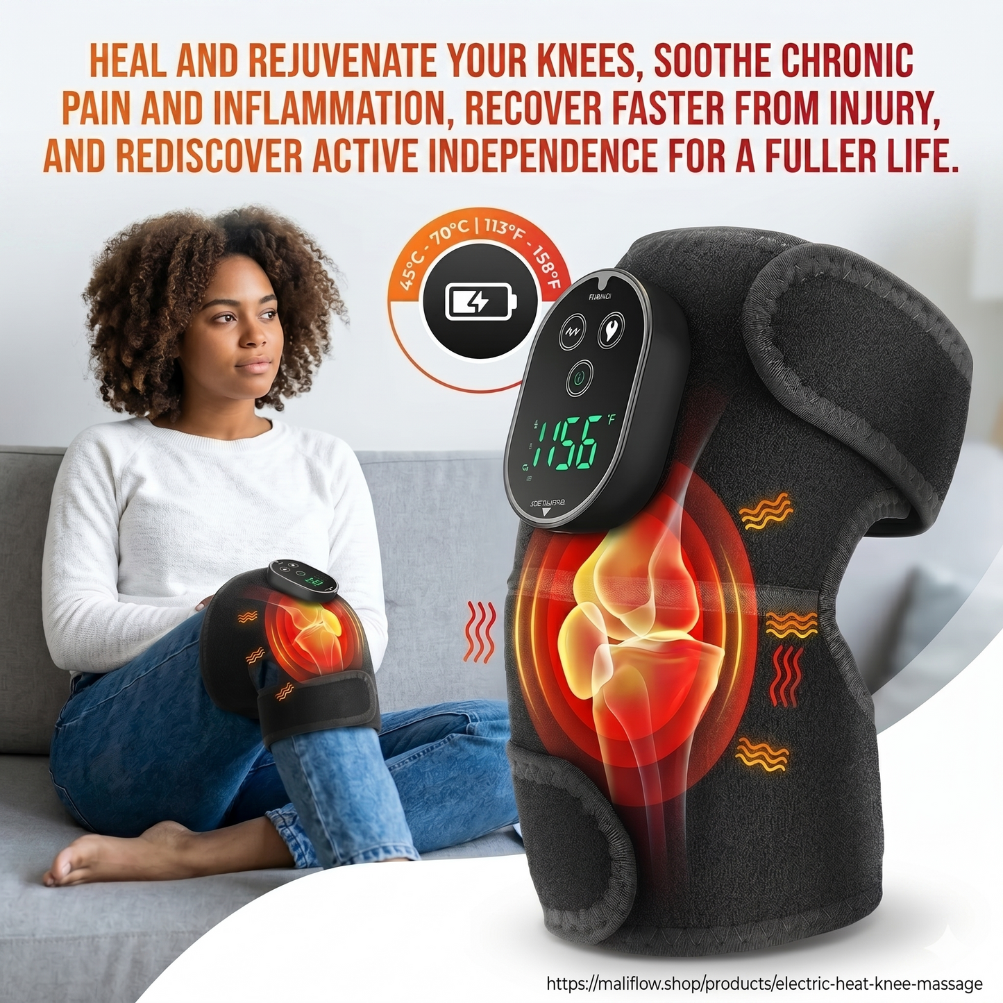 Electric Heat Knee Massager