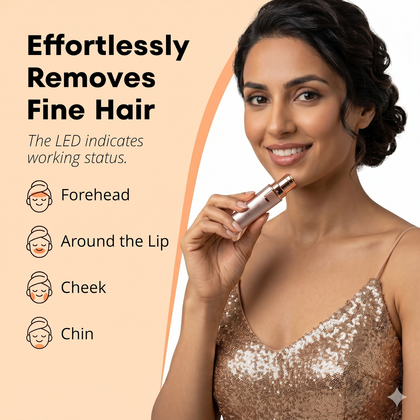 2-in-1 Women's Eyebrow and Facial Hair Removal Device