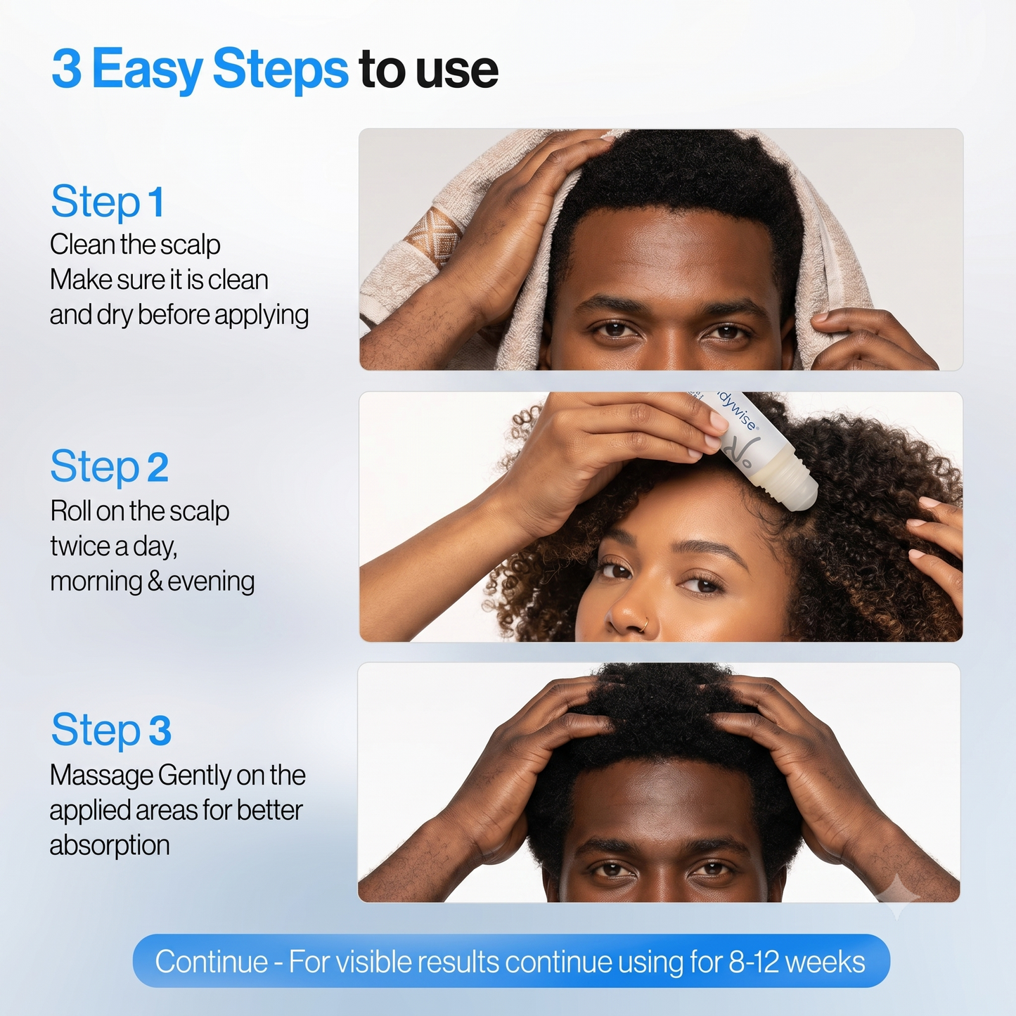 Advanced Hair Growth Serum Roll-On | 100% Natural