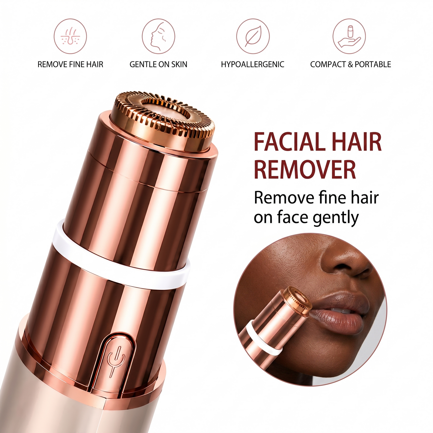 2-in-1 Women's Eyebrow and Facial Hair Removal Device