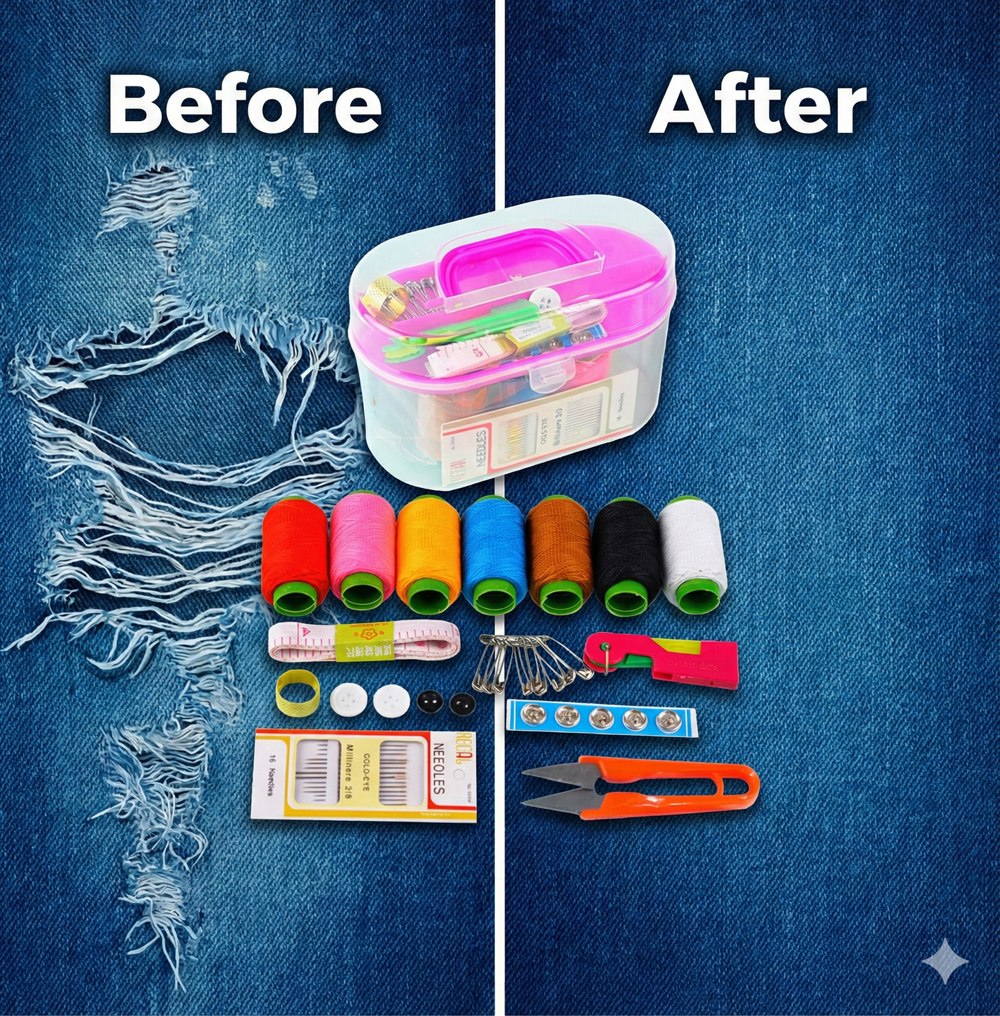 Sewing tool kit box