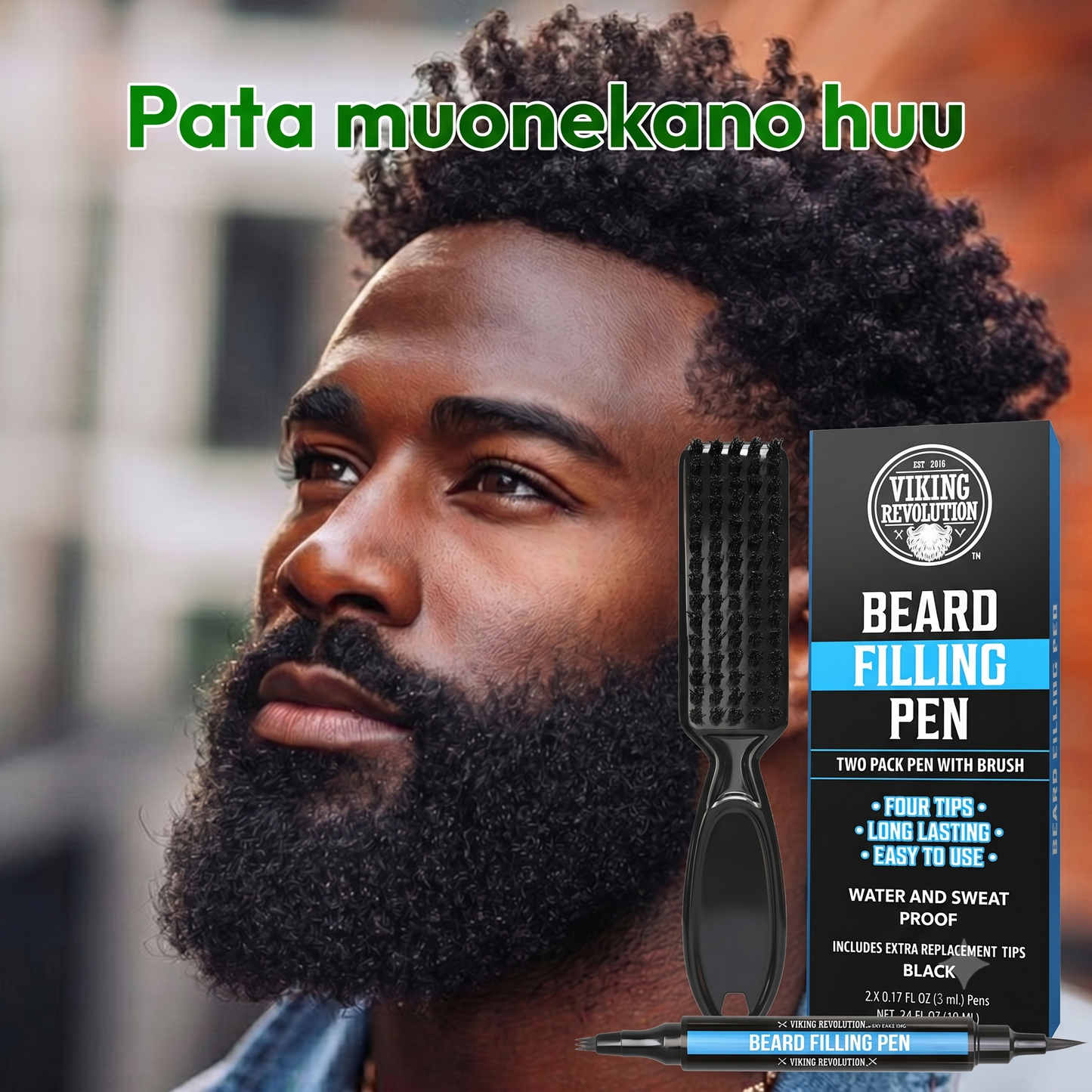 Smart 2-in-1 Hands-Free Beard Shaping & Filling Pen