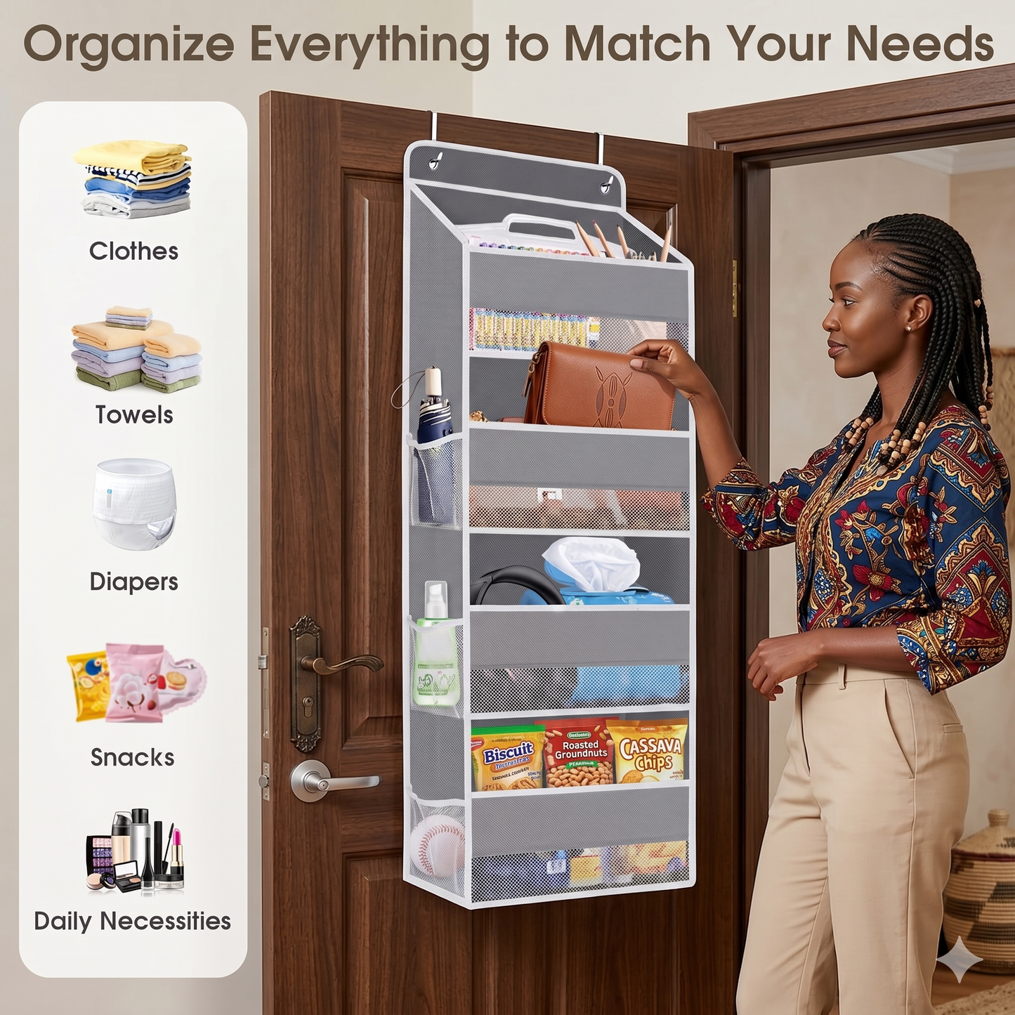 5-Tier Over The Door Organizer Storage