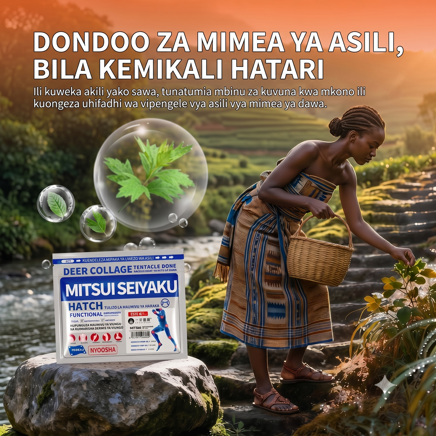 DRMITSUI Seiyaku - Plasta za Tiba za Hali ya Juu za Maumivu ya Mifupa na Misuli - Kifurushi cha Plasta 6 za Asili