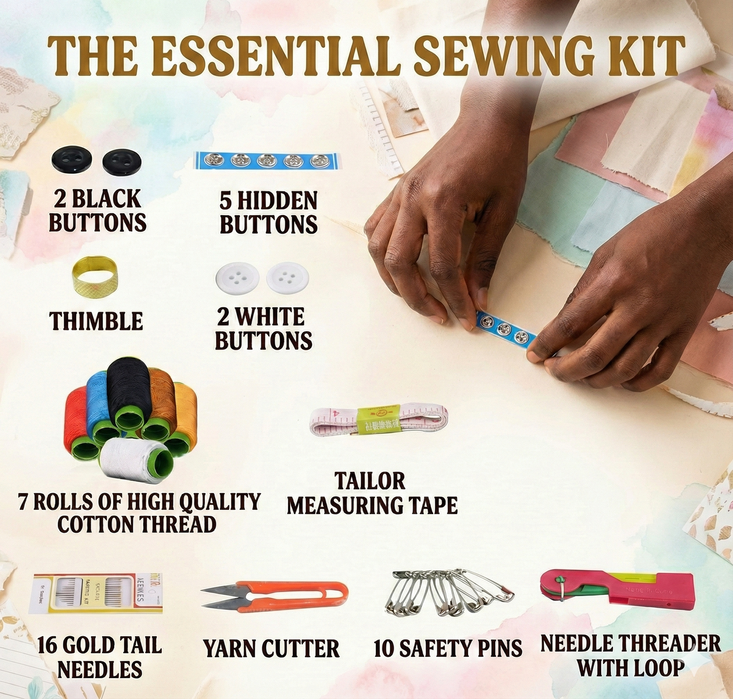 Sewing tool kit box