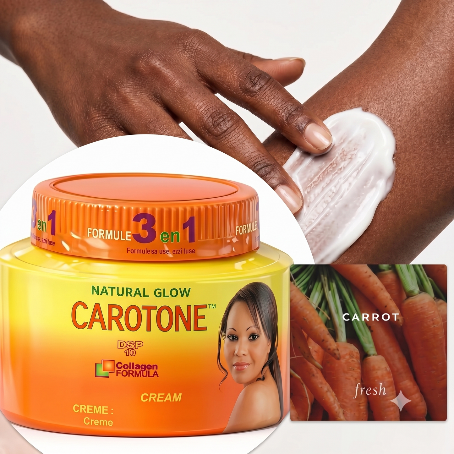 Natural  Carrot Extract Complex Face & Body Cream