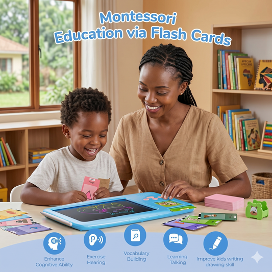 2-in-1 Talking Flash Cards & LCD Writing Tablet - Pediatrician Approved