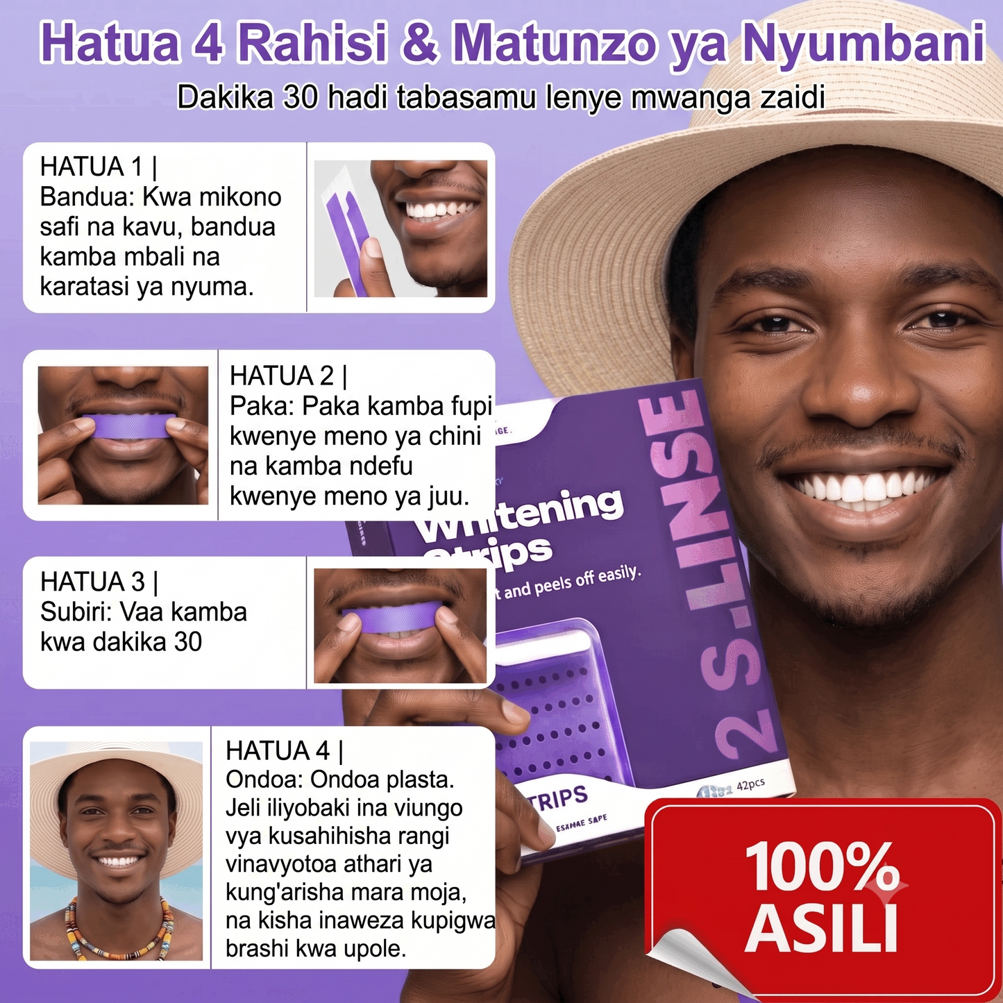 Kanda za Zambarau za Kung'arisha Meno