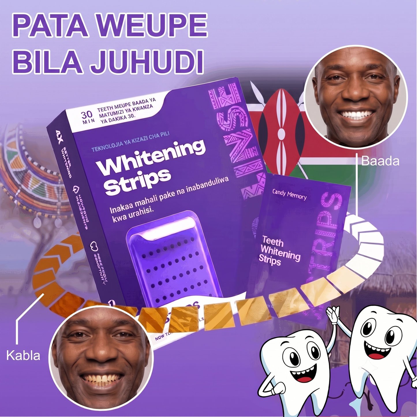 Kanda za Zambarau za Kung'arisha Meno