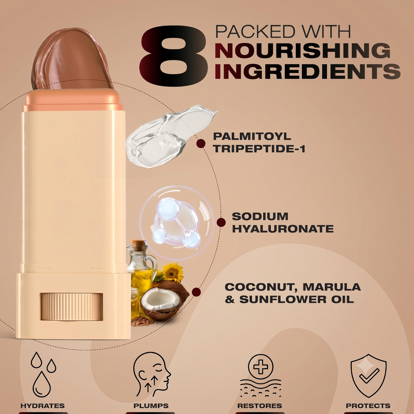 Smart 4-in-1 Solid Serum Skin Tint & Foundation Stick Duo Pack