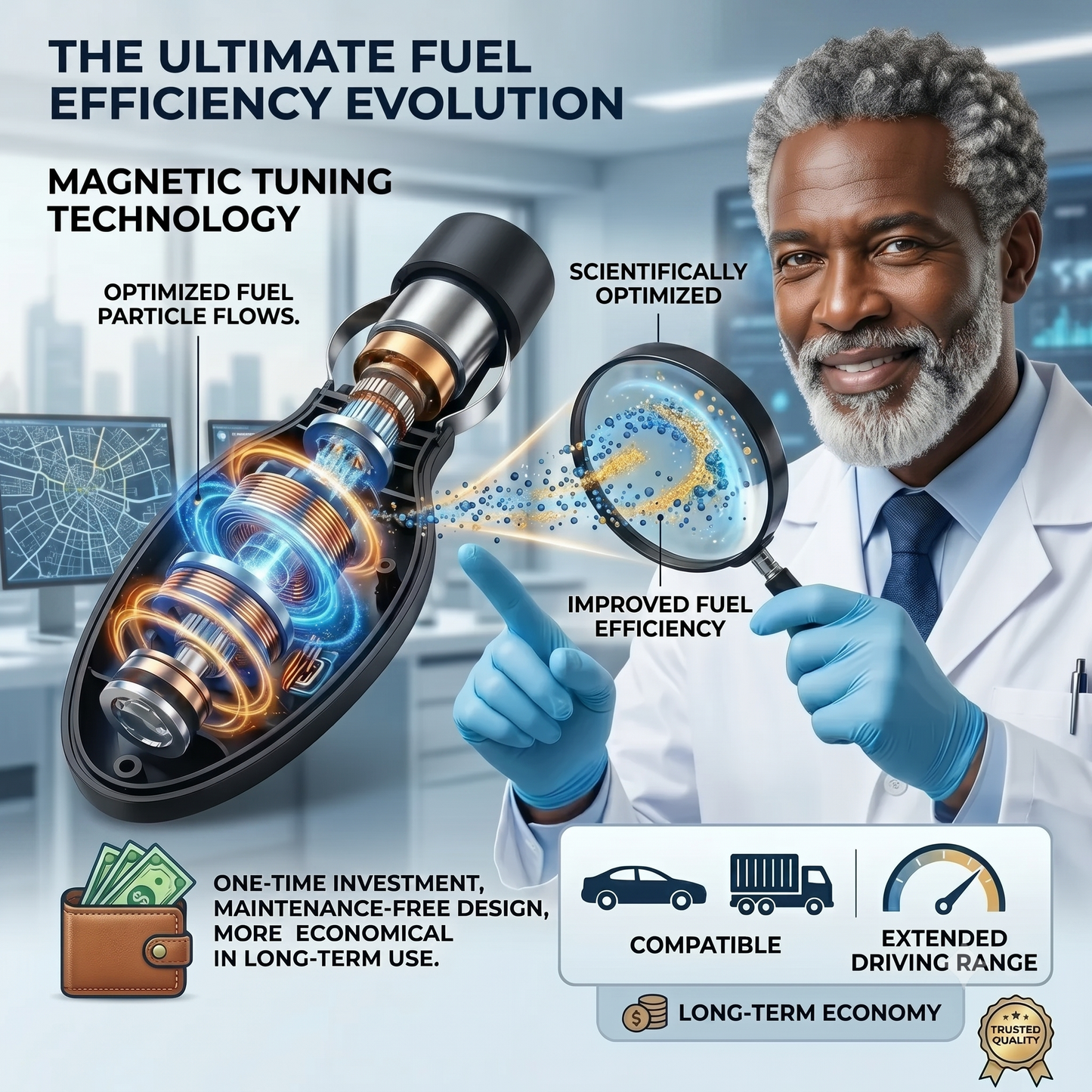 Saves 70% on fuel consumption. — Plug-and-Play Fuel Saver: Drive Further, Improve Fuel Efficiency