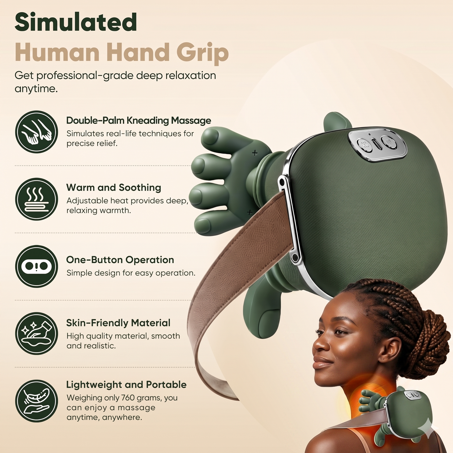 4D Heated Neck and Back Massager