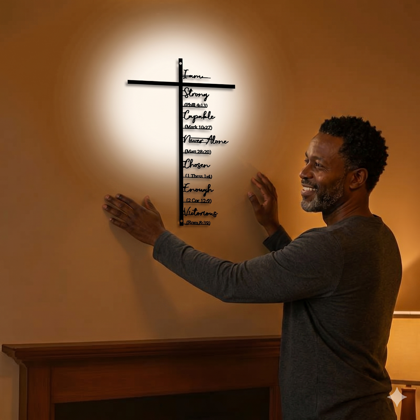 Christianartworkshop Biblical Verse Cross Metal Wall Decor: Daily Faith Reminder