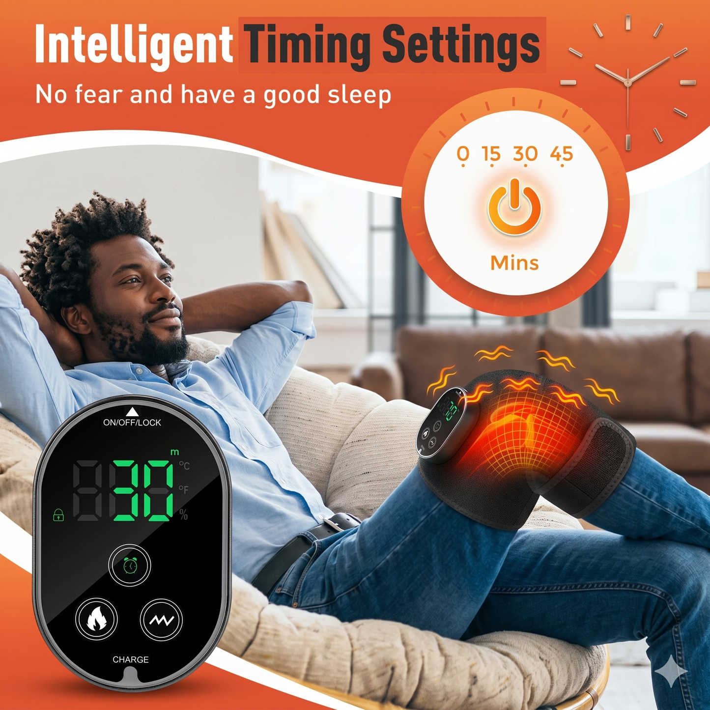 Electric Heat Knee Massager