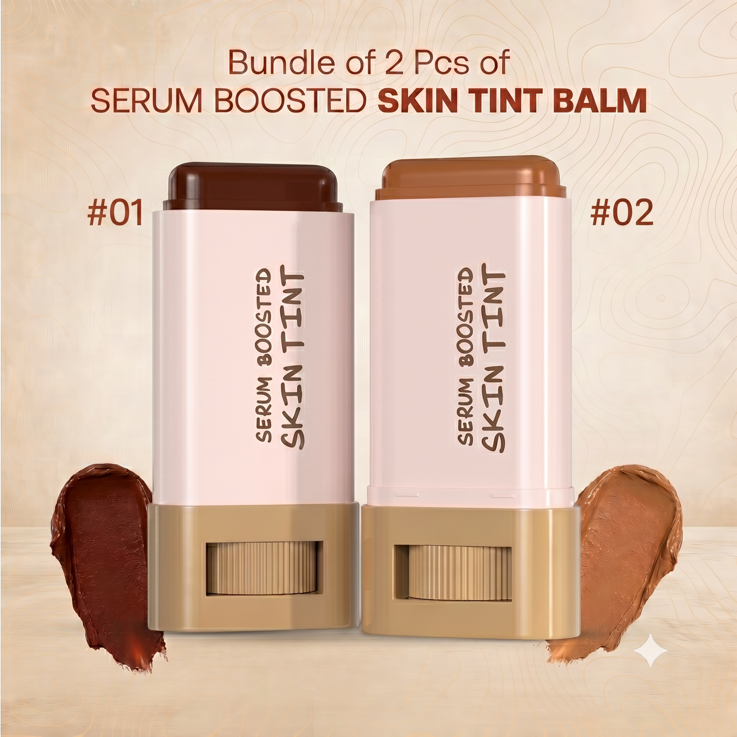 Smart 4-in-1 Solid Serum Skin Tint & Foundation Stick Duo Pack