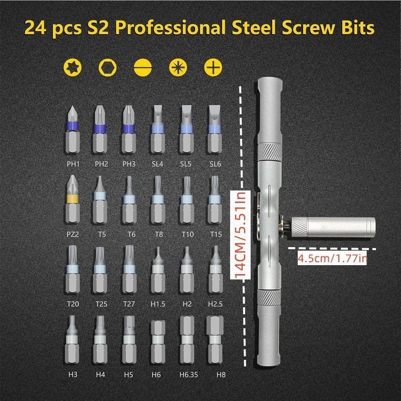 Ultimate 24-in-1 Magnetic Ratchet Screwdriver Kit