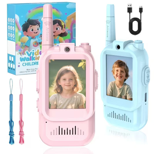 2-Pack Kids Video Walkies Talkies with Voice Changer