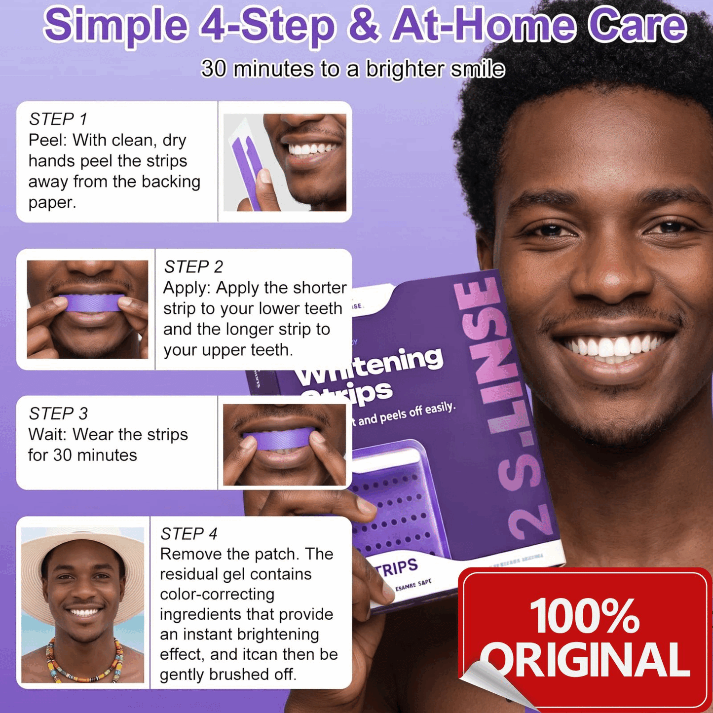 Purple Teeth Whitening Strips
