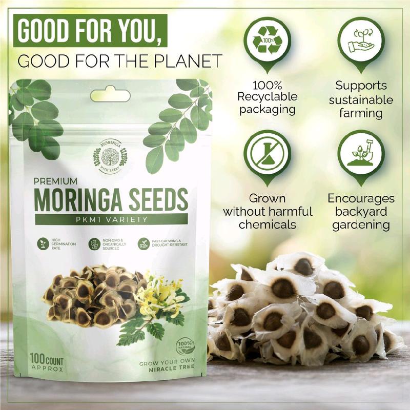 Smart 2-in-1 Edible & Plantable Moringa Oleifera Seeds